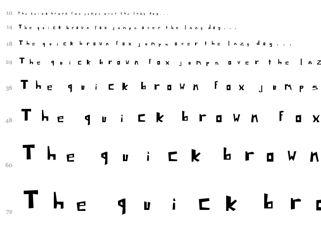 Pixel Signboard font waterfall